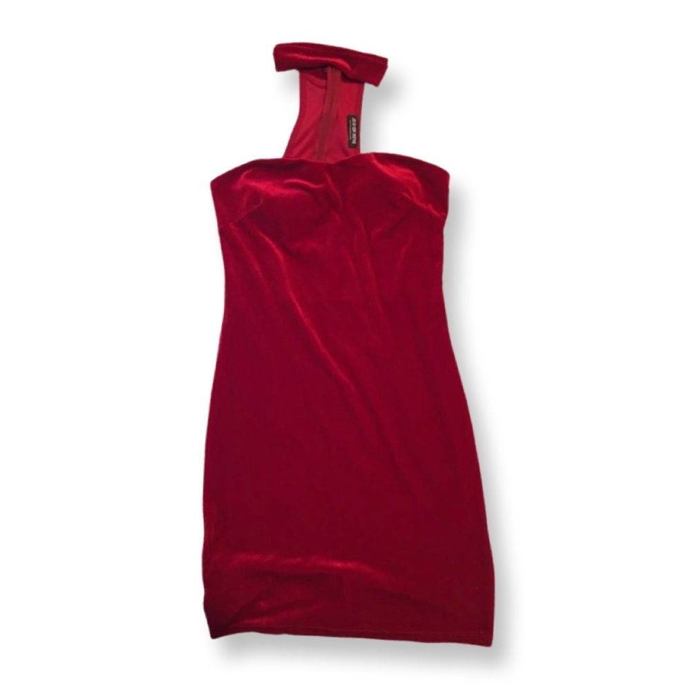 Womens Red Velvet dress